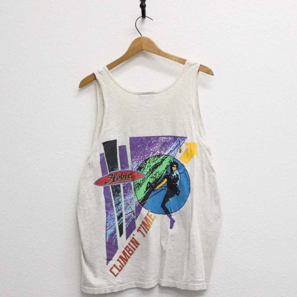 Vintage Hobie Mountain Climbing Tank Top Shirt XL